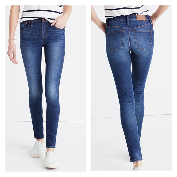 Madewell Denim - MADEWELL 9" HiRise Skinnies Polly Wash 26” inseam